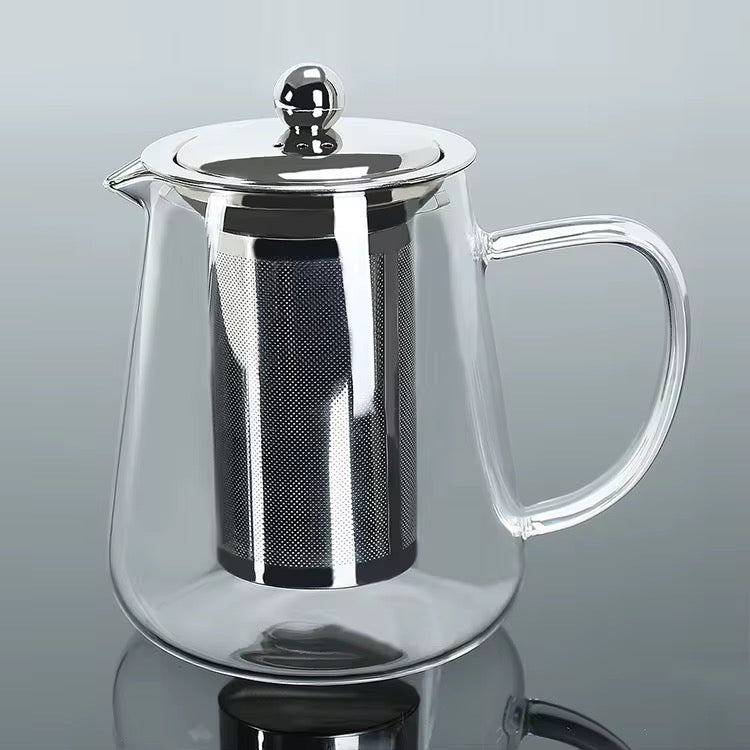 750ml High Borosilicate Glass Teapot with Tea Infuser & Sieve – Heat Resistant