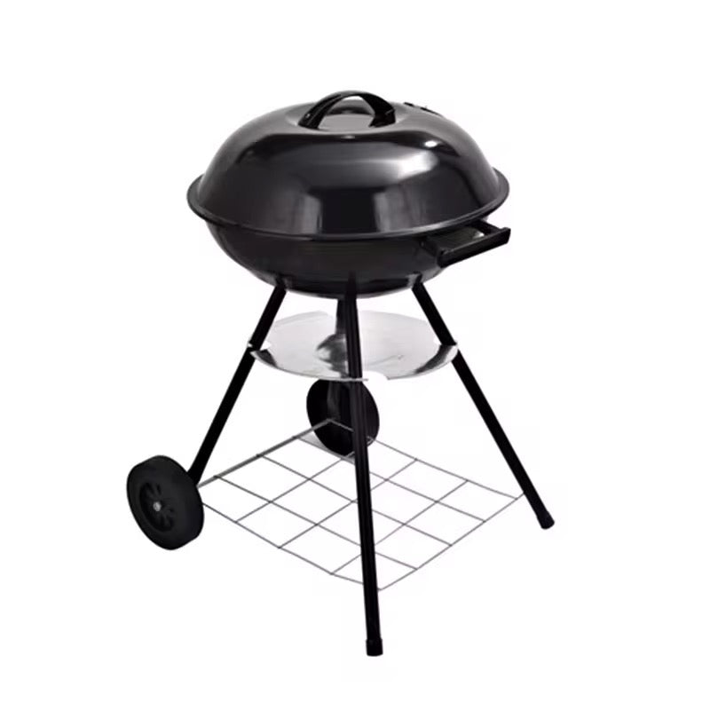 Charcoal Kettle Berbeque & BBQ Grill 44cm Portable with Wheels