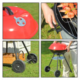 Charcoal Kettle Berbeque & BBQ Grill 44cm Portable with Wheels