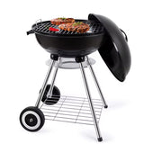 Charcoal Kettle Berbeque & BBQ Grill 44cm Portable with Wheels