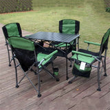 Folding Table and 4 Heavy-Duty Chairs Set – Portable Outdoor Dining & Camping Garden Furniture