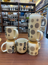 Danny Home Porcelain Bubbles Mug Set 6pcs 12.5cm Coffee & Tea Cups | Elegant Kitchenware Kenya