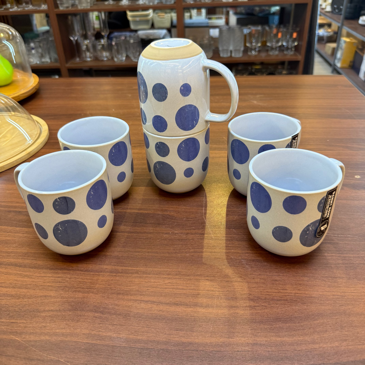 Danny Home Porcelain Bubbles Mug Set 6pcs 12.5cm Coffee & Tea Cups | Elegant Kitchenware Kenya