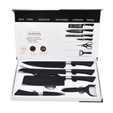 6-Piece Kitchen Knife Set with Scissors & Ceramic Peeler – Professional Cutting Tools for Every Home Kitchen