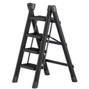 4-Step Collapsible Aluminium Ladder Portable Indoor & Outdoor Household Use