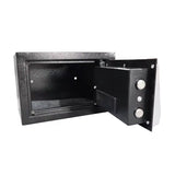Steel Safe Deposit Box Household & Office Mini Safe with Mechanical Lock, Mountable