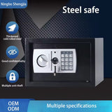 Steel Safe Deposit Box Household & Office Mini Safe with Mechanical Lock, Mountable