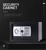 Steel Safe Deposit Box Household & Office Mini Safe with Mechanical Lock, Mountable