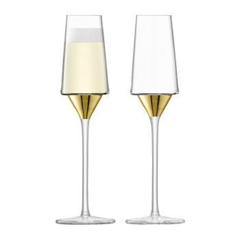 Danny Home Champagne Glass Set of 4 | 257ml Crystal Champagne Flutes