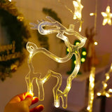 String Lights LEDs Curtain Lights, 11.5FT Christmas Decoration Window Fairy String Lights