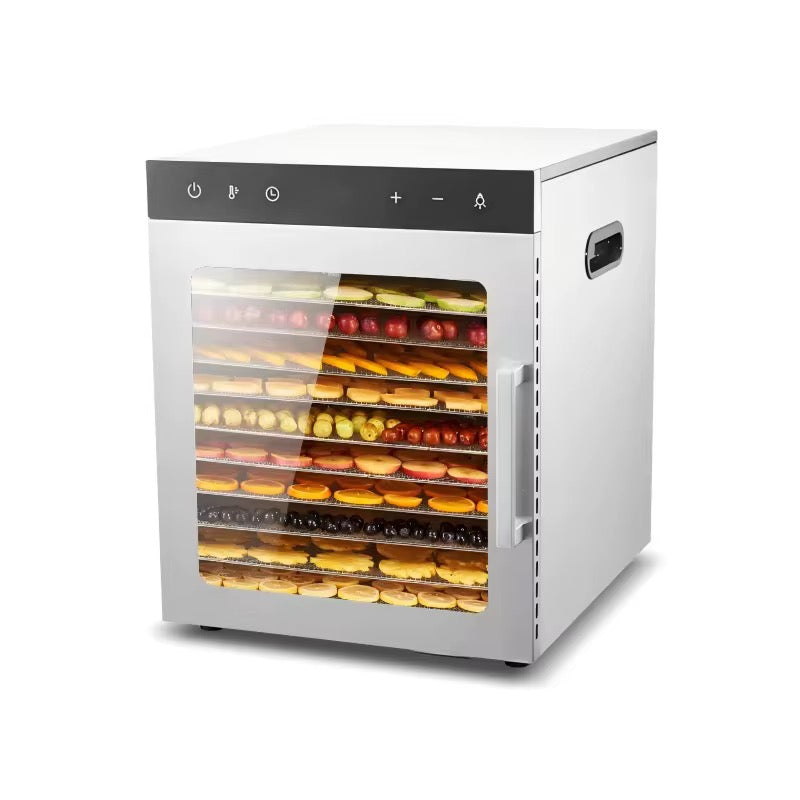 Stainless Steel Food Dehydrator Machine – Fruit, Vegetable, Meat & Herb Dryer with Temperature Control, 6 to 18 Trays