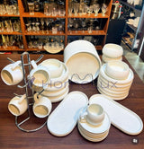 38 Piece Porcelain Dinner Set Ceramic Plates Bowls Cups & Saucers Dinnerware Tableware Service for 6