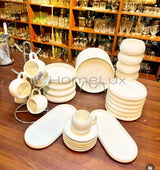 38 Piece Porcelain Dinner Set Ceramic Plates Bowls Cups & Saucers Dinnerware Tableware Service for 6