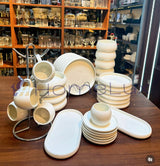 38 Piece Porcelain Dinner Set Ceramic Plates Bowls Cups & Saucers Dinnerware Tableware Service for 6