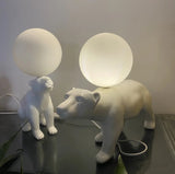 Nordic Modern Creative Resin Desk Lamp LED Polar Bear Table Lamp Light