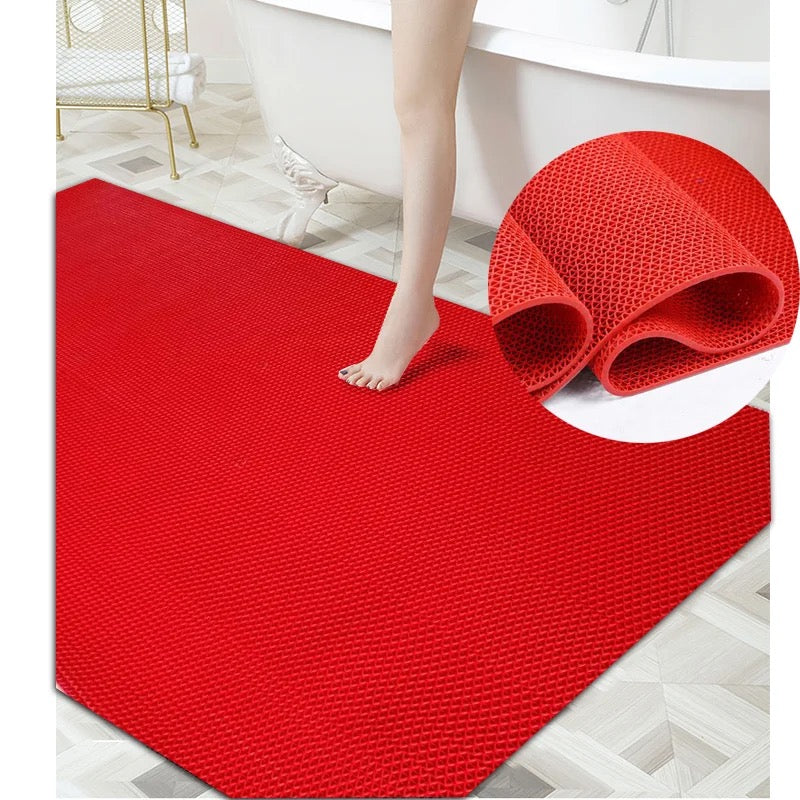 1m by 1m PVC Bath Mat, Shower Mat Bath Mat, Hollow Waterproof, Non-slip Mat, Suitable for Restaurant Entrance, Shower Room, Thickness, 4.5 mm