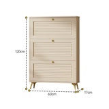 Slim Rattan Shoe Cabinet 100cm – Only 17cm Deep, Behind-the-Door Shoe Rack Organiser with 3 Flip Drawers, Top Storage & Slipper Shelf | Kenya