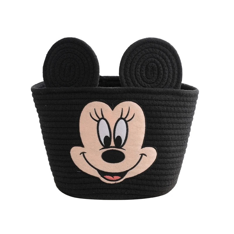 Cartoon cotton thread hand-woven storage basket sundry sorting basket