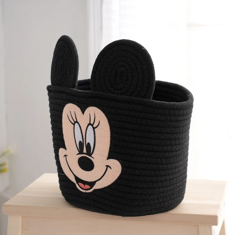 Cartoon cotton thread hand-woven storage basket sundry sorting basket