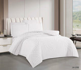 Camel Wave Embossed 6 Piece Duvet Cover Set with Fitted Sheet 6x6