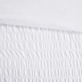 White Waffle Texture 6 Piece Duvet Cover Set with Fitted Sheet 6x6
