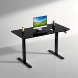 Electric Height Adjustable Computer Laptop Desk  Power Lift Sit-Stand Desk with Memory Settings – Modern Standing Desktop Table for Home Office, Bed & Sofa Multi-Purpose Ergonomic Desk