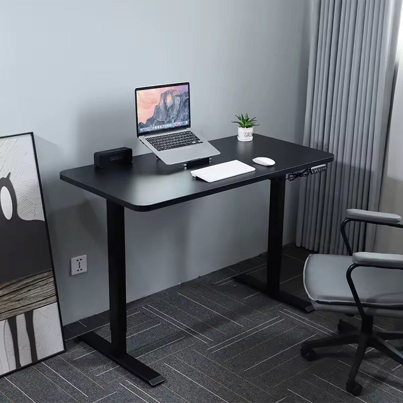 Electric Height Adjustable Computer Laptop Desk  Power Lift Sit-Stand Desk with Memory Settings – Modern Standing Desktop Table for Home Office, Bed & Sofa Multi-Purpose Ergonomic Desk