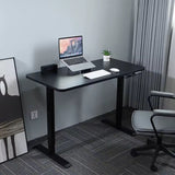 Electric Height Adjustable Computer Laptop Desk  Power Lift Sit-Stand Desk with Memory Settings – Modern Standing Desktop Table for Home Office, Bed & Sofa Multi-Purpose Ergonomic Desk