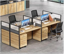 4 Way Office Workstation Desk Table Modular Computer Cubicle Team Workspace Furniture for Corporate Office