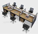 4 Way Office Workstation Desk Table Modular Computer Cubicle Team Workspace Furniture for Corporate Office