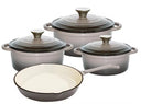 7 PCS Enamel Cast Iron Cooking Pots Set  Non-Toxic, Oven-Safe Pots for Kenyan Kitchens