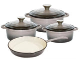 7 PCS Enamel Cast Iron Cooking Pots Set  Non-Toxic, Oven-Safe Pots for Kenyan Kitchens