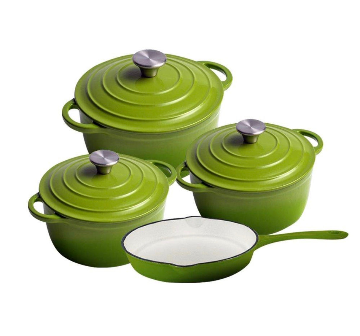 7 PCS Enamel Cast Iron Cooking Pots Set  Non-Toxic, Oven-Safe Pots for Kenyan Kitchens