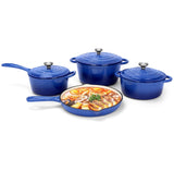 7 PCS Enamel Cast Iron Cooking Pots Set  Non-Toxic, Oven-Safe Pots for Kenyan Kitchens