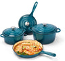 7 PCS Enamel Cast Iron Cooking Pots Set  Non-Toxic, Oven-Safe Pots for Kenyan Kitchens