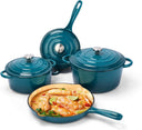 7 PCS Enamel Cast Iron Cooking Pots Set  Non-Toxic, Oven-Safe Pots for Kenyan Kitchens