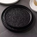 6 Piece 10.5 Inch Rock Glazed Ceramic Dinner Plates Set Microwave Dishwasher Safe