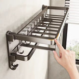 Multifunctional  Aluminum Bath Towel Shelf Storage Rack Set Bathroom Storage Rack