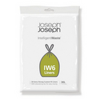Joseph Joseph IW6 30L custom-fit bin liners in grey, 20 pack