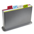Joseph Joseph Index Advance 4-piece chopping board set in silver with storage case