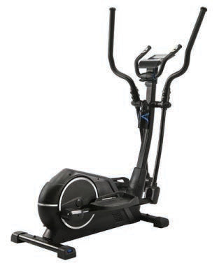 JX-7202 home elliptical cross trainer in black with 6kg flywheel and 5.4-inch LCD
