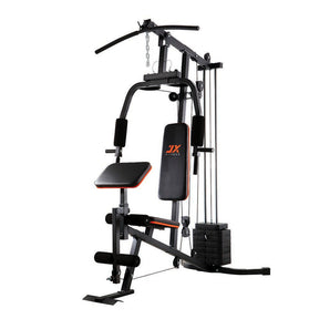 JX-911 single station home multi-gym with 32kg weight stack, lat bar and pec deck