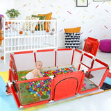 Portable Baby Ball Pit Tent Playpen Play Fence Baby Playpen with Basketball Hoop