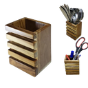 KVG Rose Wood Cutlery/ Stationary Holder