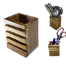 KVG Rose Wood Cutlery/ Stationary Holder