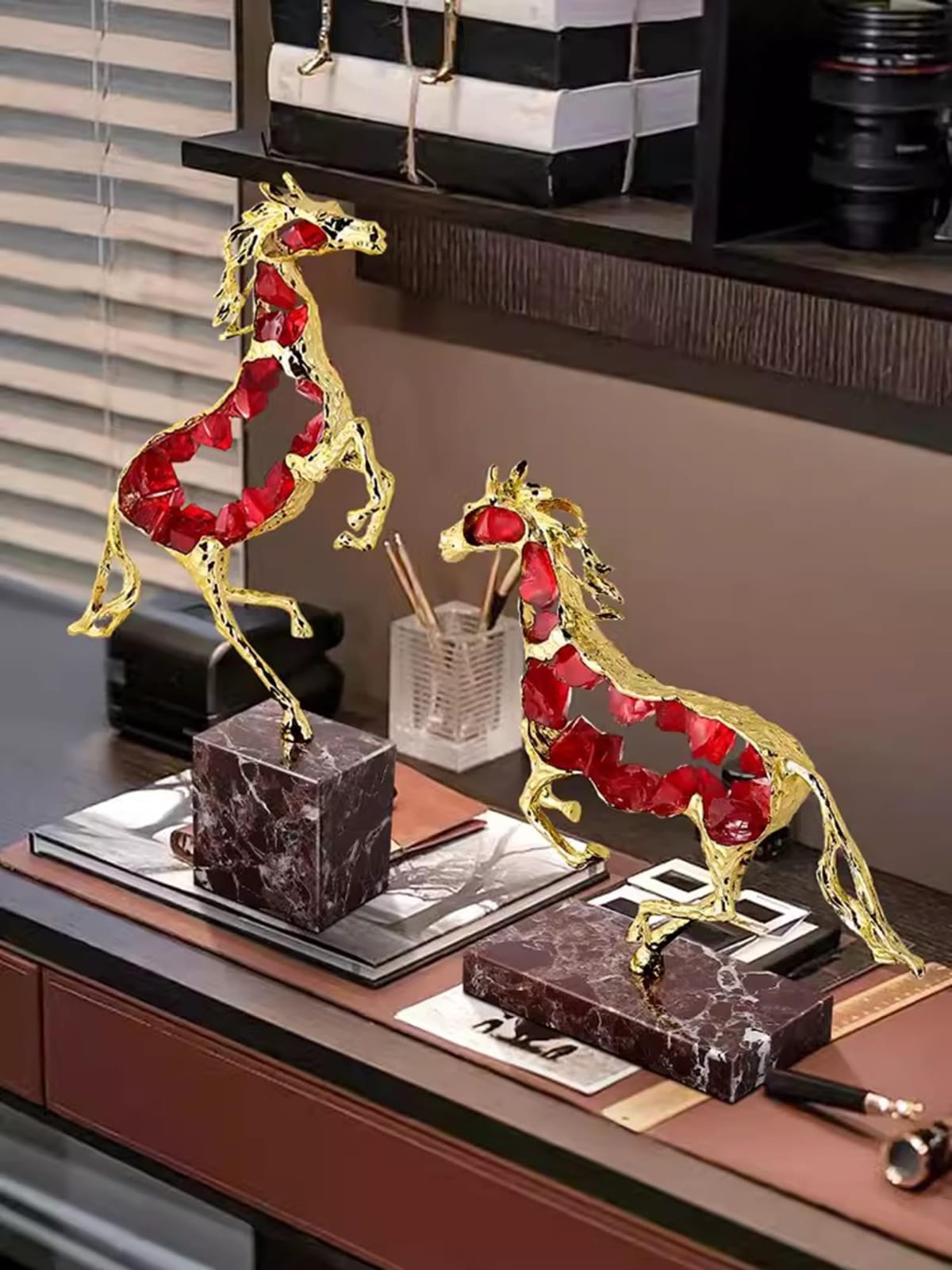 Luxury Modern crystal horse statue sculpture