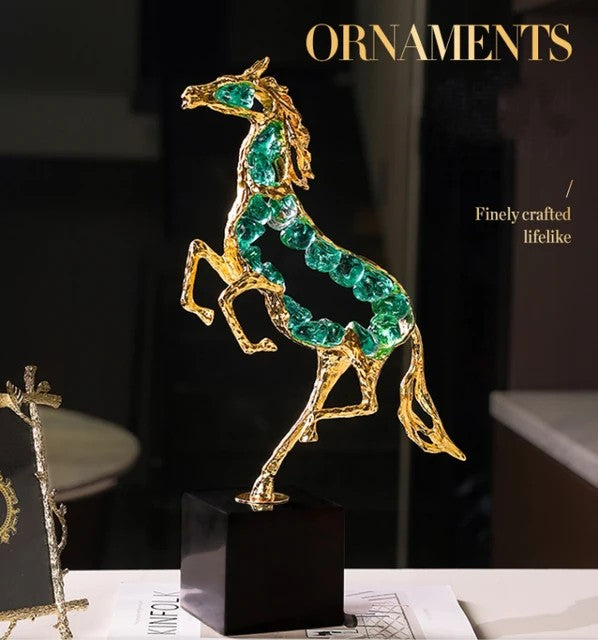 Luxury Modern crystal horse statue sculpture