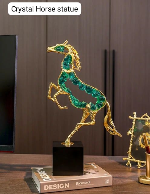 Luxury Modern crystal horse statue sculpture