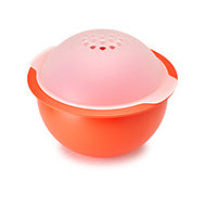 Joseph Joseph M-Cuisine round microwave popcorn maker, 22cm, with kernel-filtering sieve lid