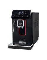 Gaggia Magenta Plus black bean to cup coffee machine with professional steam wand, front view on a plain background